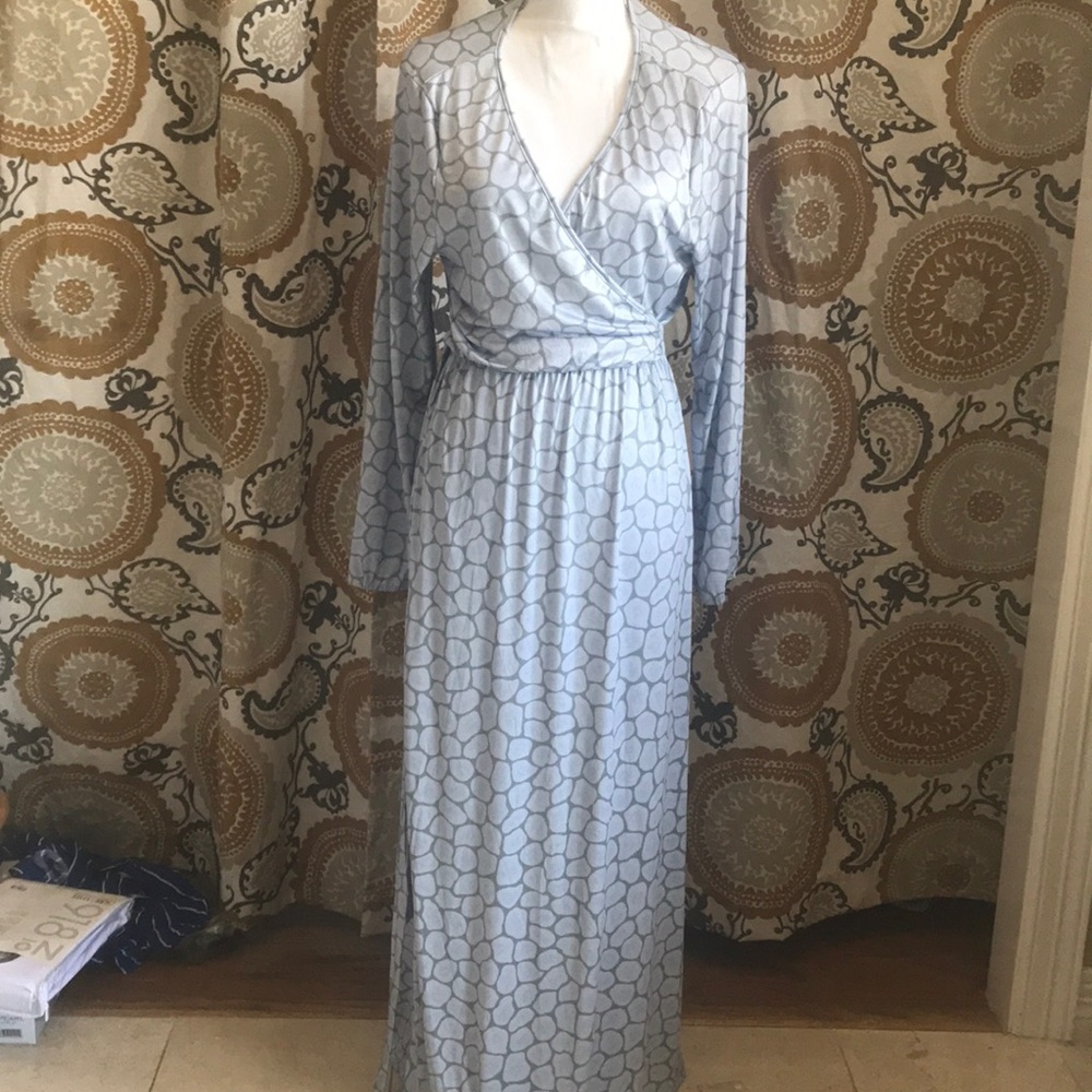 Blue wrap dress